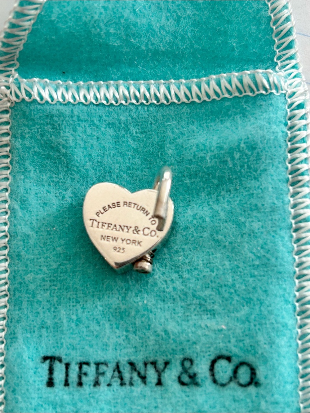 Tiffany & Co. Return to Tiffany Heart Lock Charm .925 Sterling Silver - Picture 2 of 11